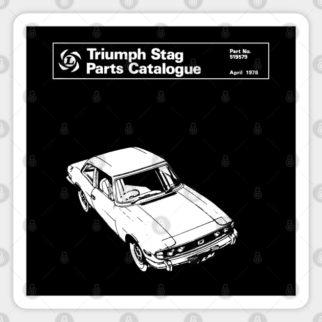 TRIUMPH STAG - catalogue cover Magnet by Throwback Motors